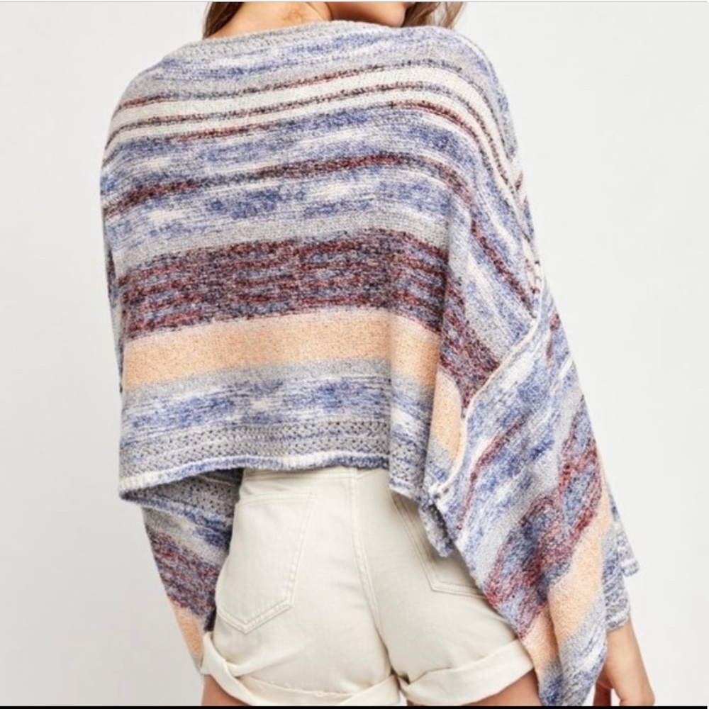 Free People Saturn Poncho Midnight Canyon Combo - Picture 3 of 6